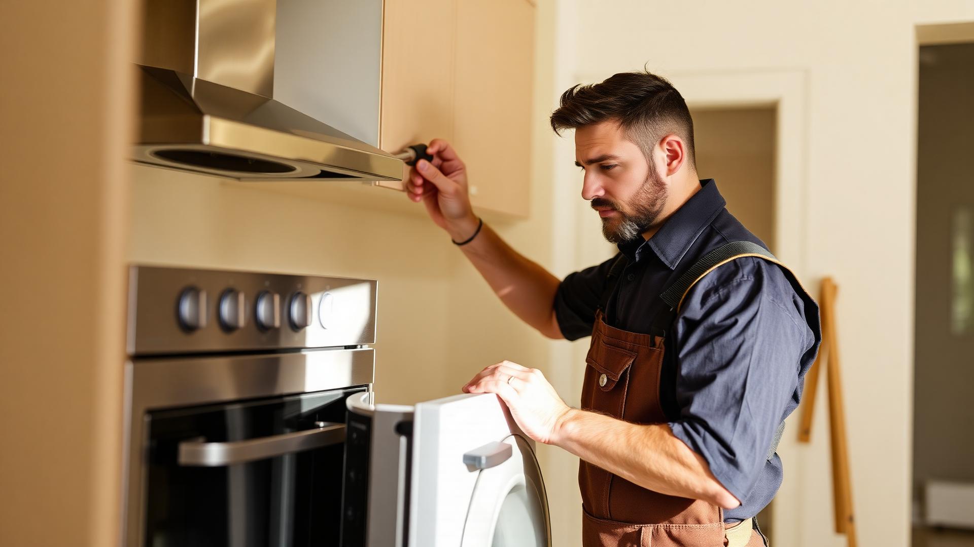Professional repair technician working on home appliances in Richmond Hill GA